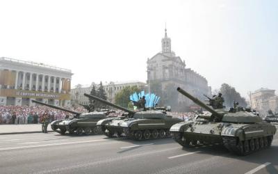 pКиев во время военного парада, посвящённого Дню независимости Украины. Фото © ТАСС / Владимир Синдеев/p