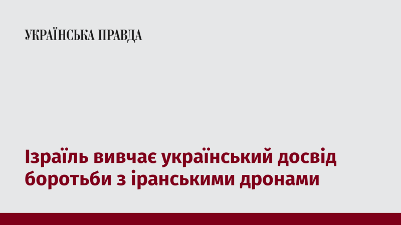 Ізраїль аналізує український досвід у протидії іранським безпілотникам.