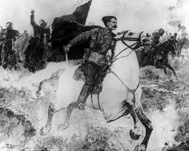 Картина "Чапаев в бою". Репродукция Фотохроники ТАСС